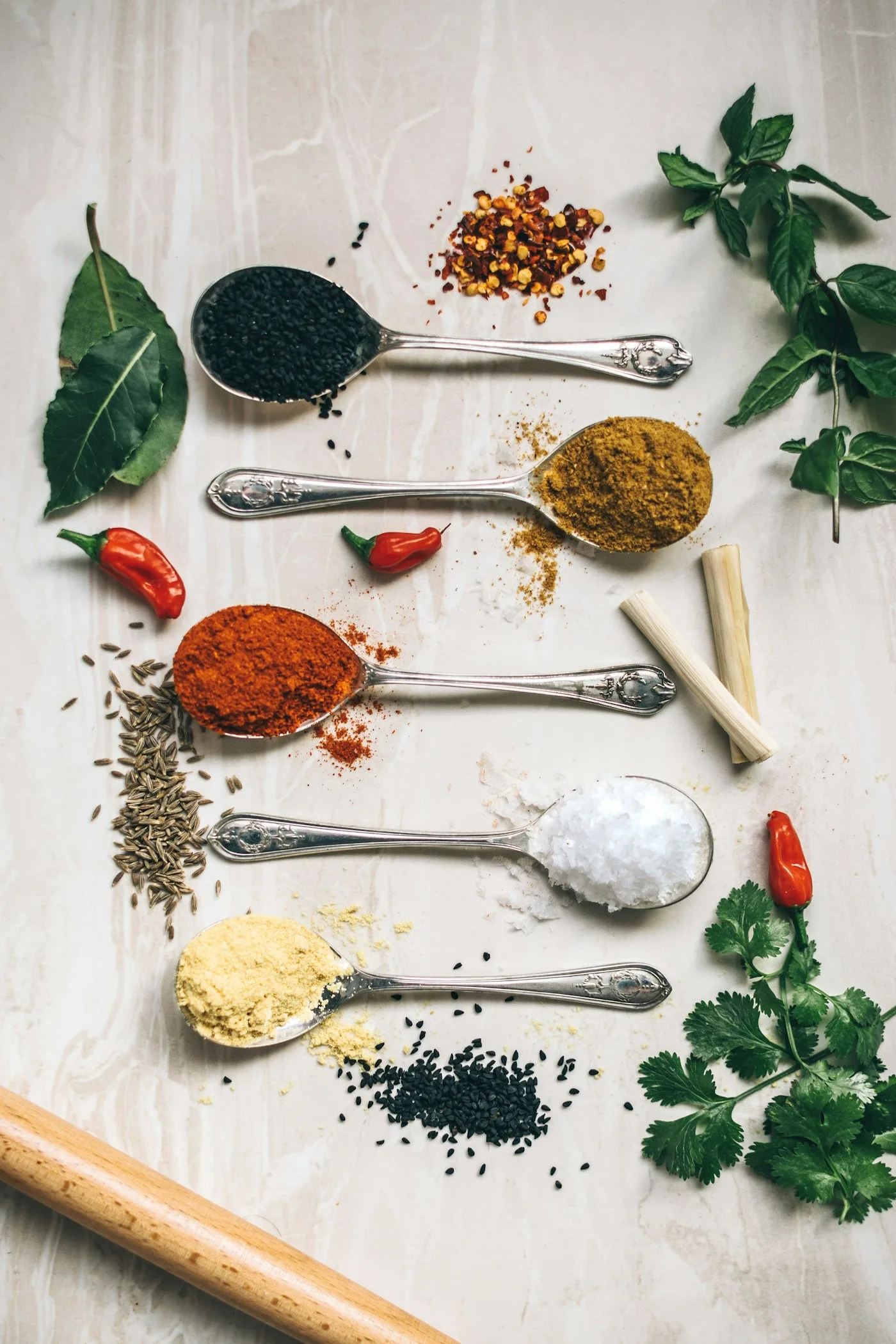 Fotografia editorial de ingredientes e comida